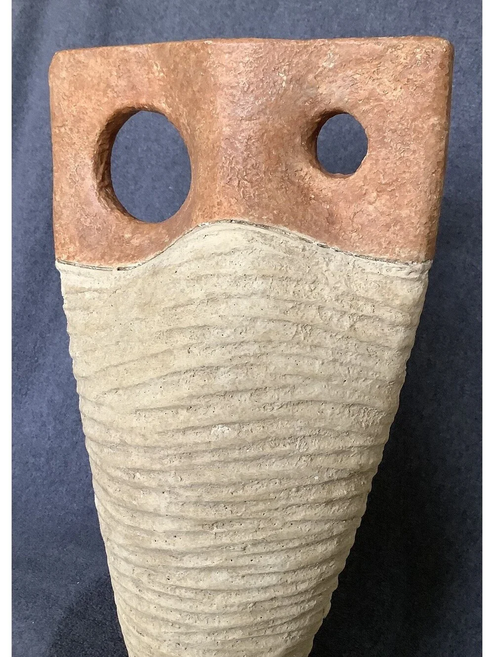EUC Pier 1 Abstract Textured Large Ceramic Vase 14.5